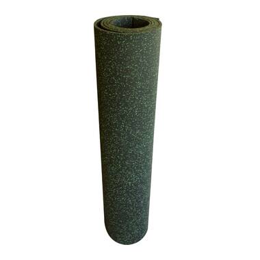 4'x15'x0.31 Rubber Rolls Flooringinc Color: Black