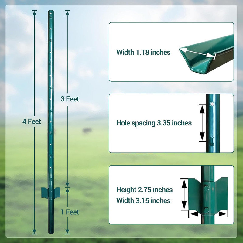 Blue Elephant Green Steel Pet Barrier