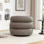 Fauteuil demi-tonneau pivotant en cuir artificiel Coyle-523977491