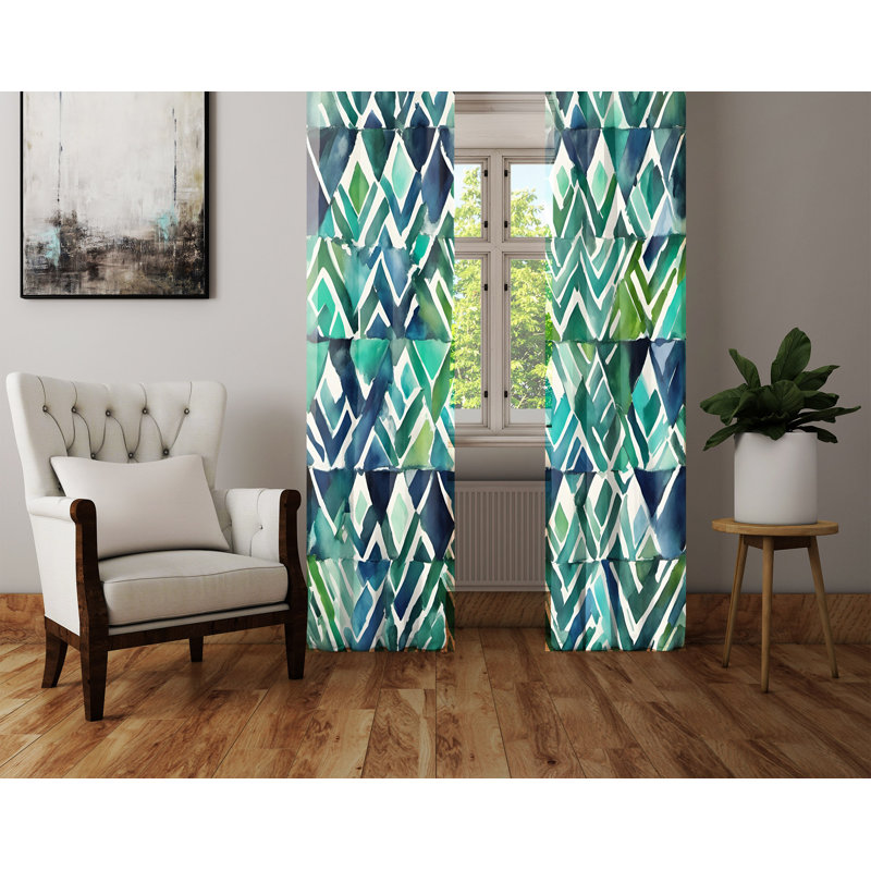 Semi Sheer Curtain Pair, 40" W x 61" L