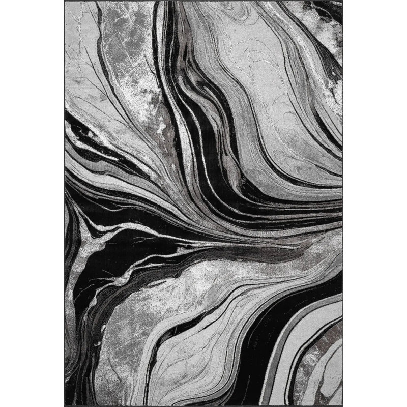 Geometric Area Rug, Rectangle 60 x 110 cm