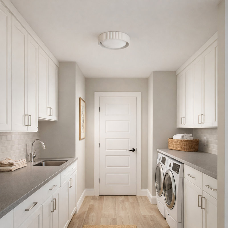 Calcott Flush Mount, Chalk White