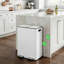 Poubelle à double compartiment de 16 gallons, poubelle de recyclage en acier inoxydable avec couvercles à fermeture en douceur et 2 seaux intérieurs amovibles pour la cuisine et le bureau-129981904