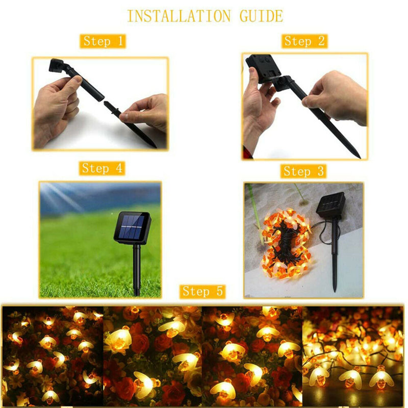Keemia 30 - Bulb 60'' Solar Powered Novelty String Light