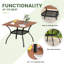 Table de salle à manger d'extérieur carrée L 37,8 po x l 37,8 po Beidleman-98873921