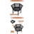 22.5in Portable Hexagon Smokeless Fire Pit with Bag