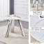 Table ronde et chaise de 42 po - Plateau en pierre frittée, pieds en métal, chaises de salle à manger noires avec support argenté, polyvalent et élégant, plateau de table en acier inoxydable de 42 po-1447355689-1447355688