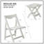 Ensemble de petites tables pliantes avec 2 chaises et table rectangulaire blanc