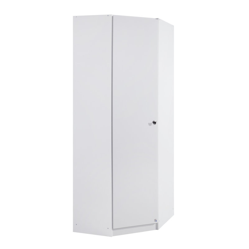 Buchholz 1 Door Corner Wardrobe, White
