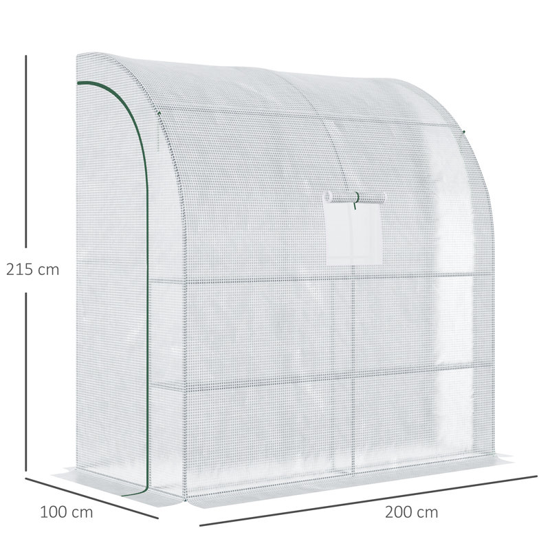6.6 Ft W x 3.3 Ft D Mini Greenhouse, Black