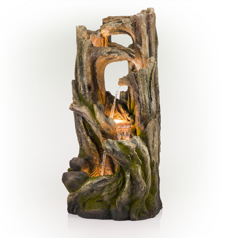 Jaason Fountain with Light, 59" H x 21" W x 28" D