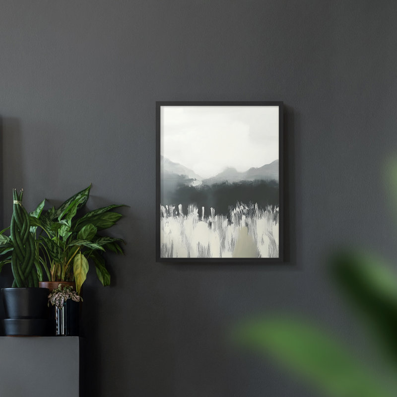 Paysages de la série LX III - reproduction encadrée de qualité supérieure - prête à être accrochée - aucun clou requis