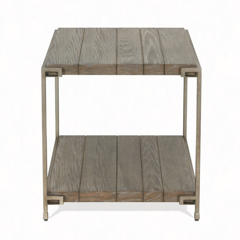 Table de bout en métal avec tablette
