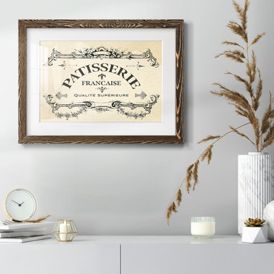 Étiquette française antique I - reproduction de cadre photo unique