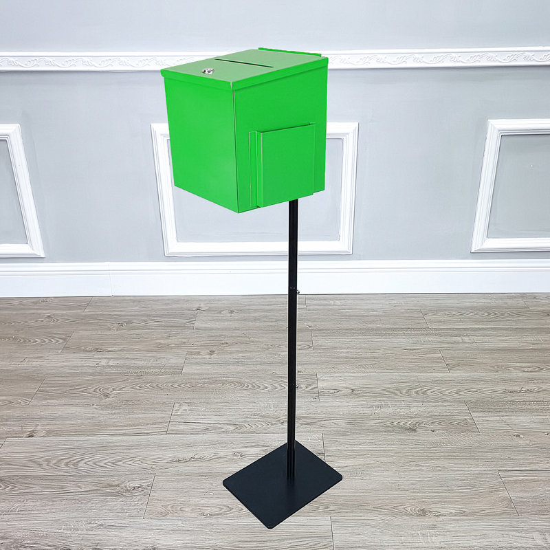 Boîte de donation en métal, Vert