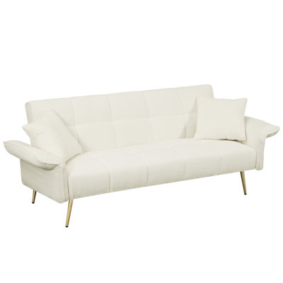 Modern Sofa 70.1 "Futon Sofa Bed, Convertible Double Sofa Bed With Folding Armrests For S And Small Spaces