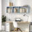  Wall Mount Cube Shelf Set Of 3, Floating Cube Shelves For Space Discovery, Peace Blue-1900201047