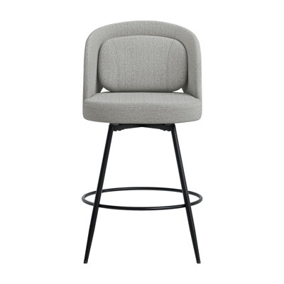 26" H Swivel Counter Stool with Metal Frame