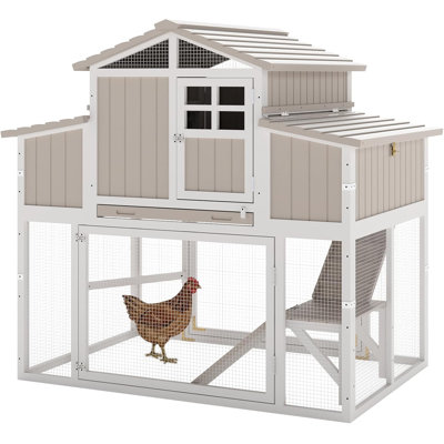 Grand poulailler en bois (gris)
