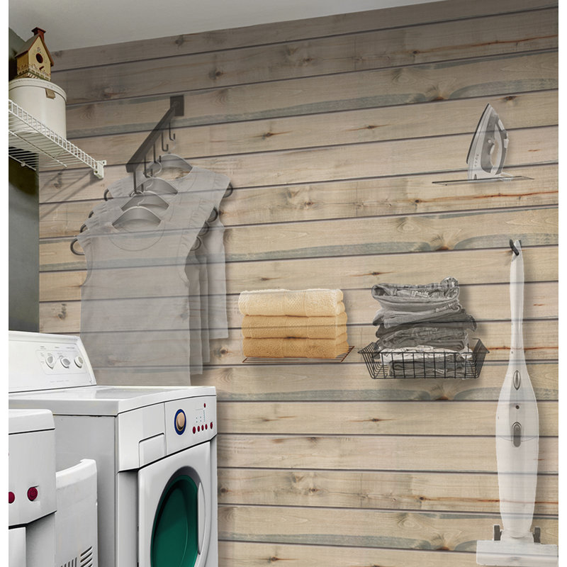 Panneau de lattes texturé grain de bois 24 po x 48 po, Bois flottant