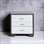 Eloy White and Black 3-Drawer Contemporary Nightstand