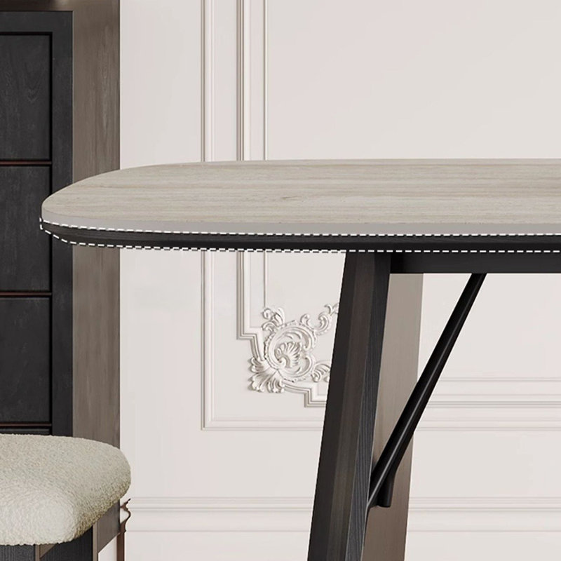 Ensemble de table de salle à manger rectangulaire rétro, H 29,5 po x L 55,1 po x l 31,5 po