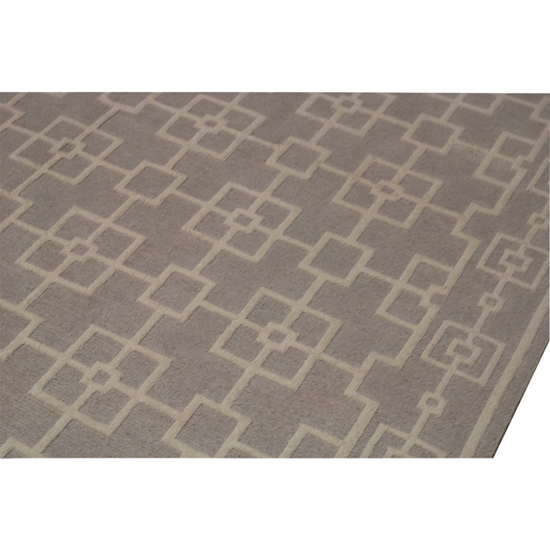 Tapis brun clair de haute qualité noué à la main