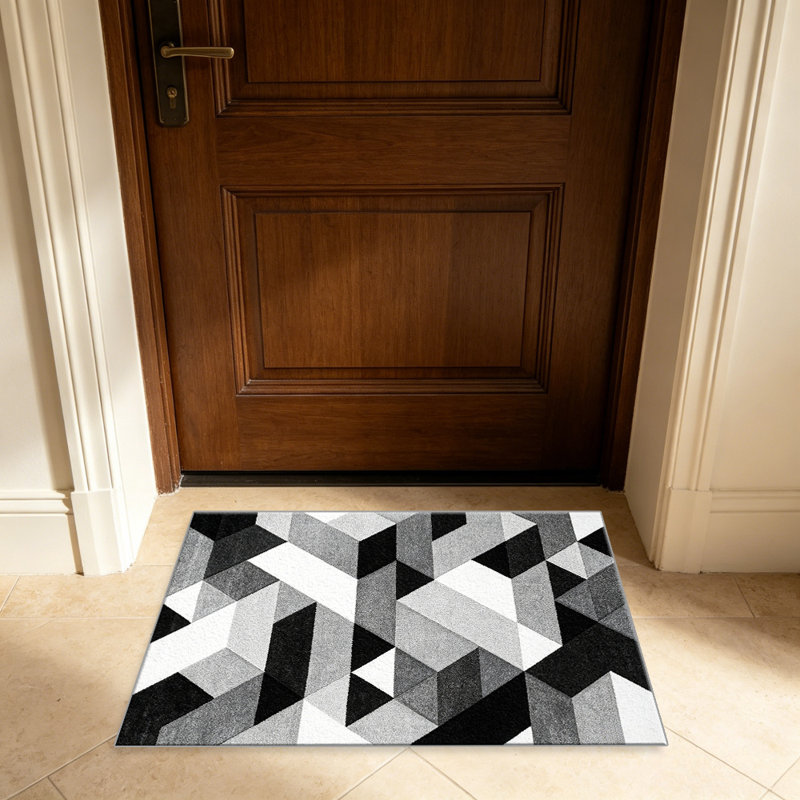 Black and White Cube   area rugs for Living Room, Soft and Comfortable, Suitable for all seasons, easy to maintain, machine washable Indoor floor mat, Under Table Farmhouse suitable for Bedroom, Dining Room, Study,  Balcony, Home Decor Patio