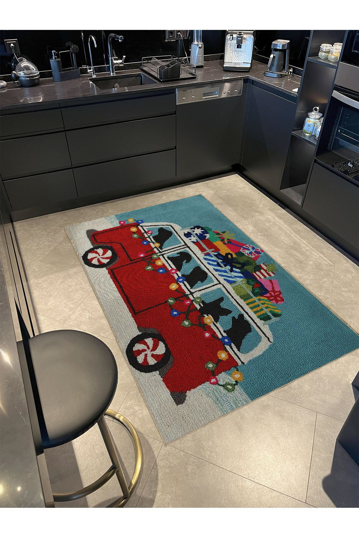 Vans Rugs Dakota Fields Turquoise Mini Van Car Patterned Creative Modern ...