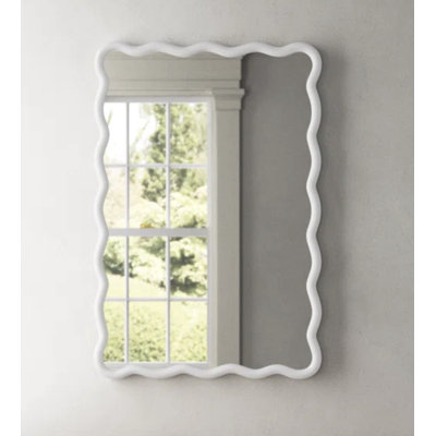 Modern Rectangle Wavy 40" * 28" Wall Decor Mirror