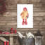 Plaque murale Elf du Père Noël avec ours en peluche, design par Nancy Overton-1647965444