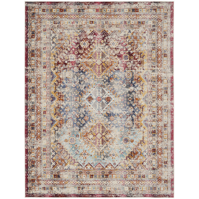 Tapis transitionnel multicolore Karey, Rectangle 7 pi 10 po x 9 pi 10 po