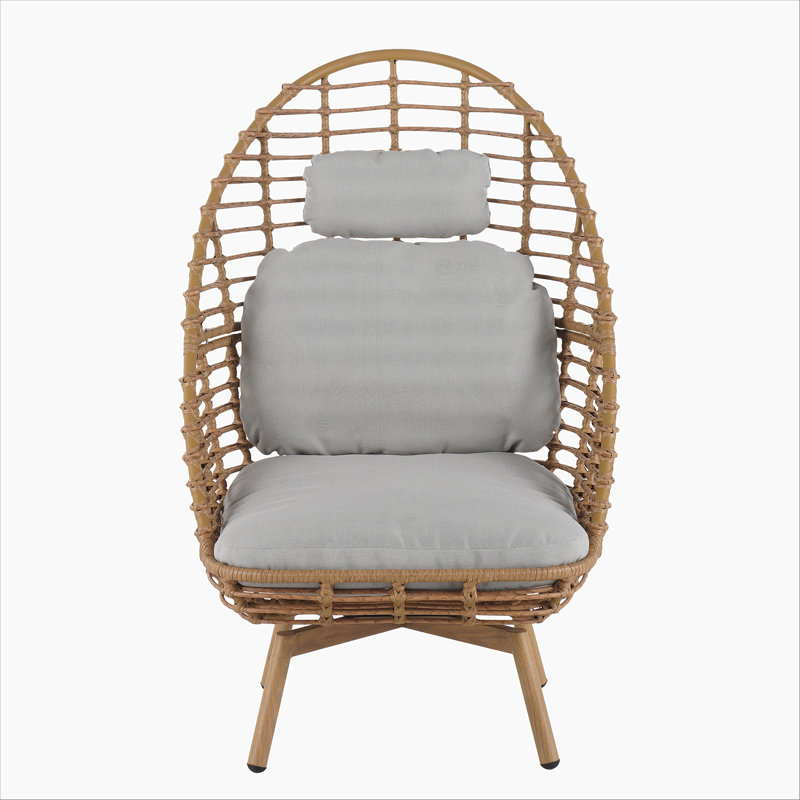 Chaise longue pivotante en osier Ellis
