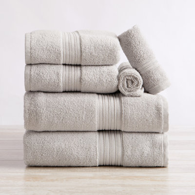 Super Soft 100% Ringspun Cotton Quick-Dry 6-Piece Towel Set