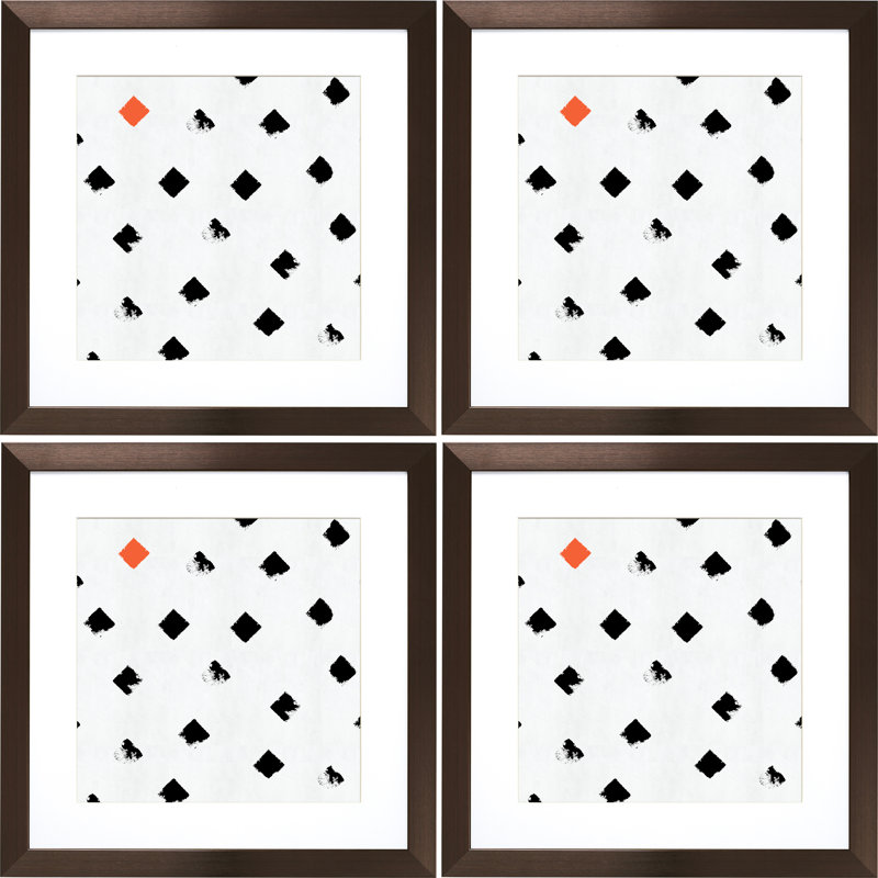 Ensemble de cadres muraux 4 pièces, Bronze, 20 po x 20 po emmêlé à 16 po x 16 po