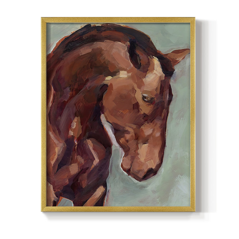«Paint by Number Horse II», reproduction encadrée - bois massif, H 10 po x l 8 po