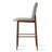 26 inch Mid-Century Modern Upholstered Counter Height Stools For Kitchen Island With Wood Grain Metal Legs-1229819268