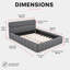 Upholstered Double Bed with Unique Mattress Design-1217427851-1219028953