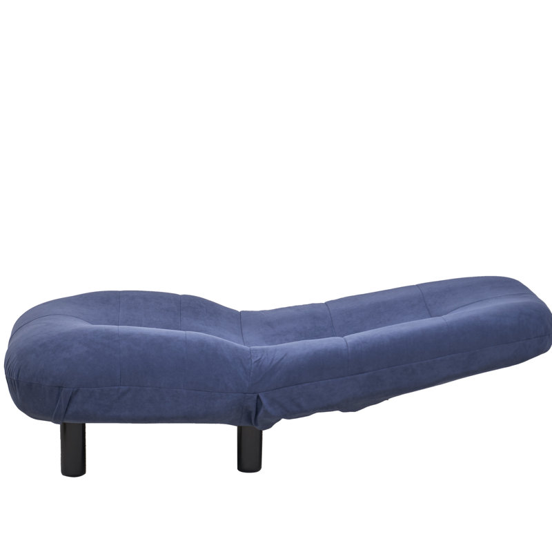Fauteuil inclinable bleu marine - 14 réglable, haute densité, rembourrage en éponge, base, confortable