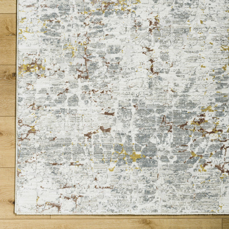 Slate Light Slate/Mustard Area Rug, Rectangle 10' x 13'11"