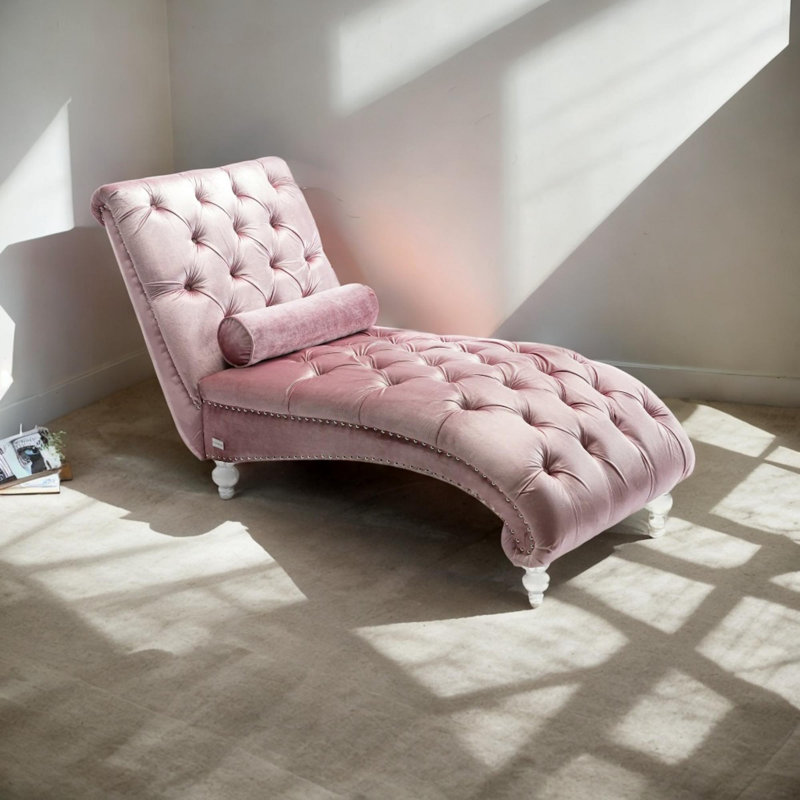 Canapé Geniece, Velours rose