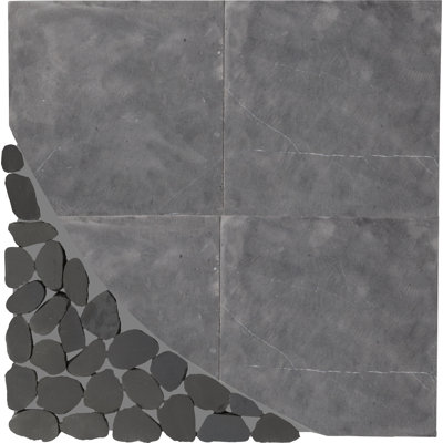 Mosaïque de galets Art Deco 11 po x 11 po Daltile Pebble Oasis