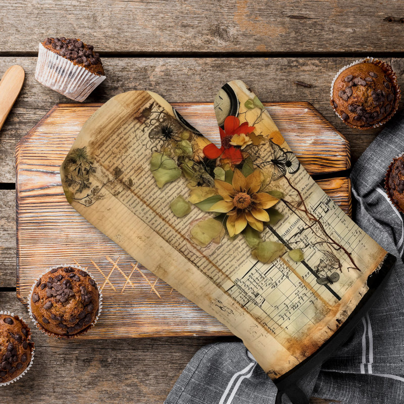 Mythic Trees Oven Mitt Cotton Twill