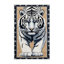 Tapis blanc lavable avec yeux de tigres et grands chats