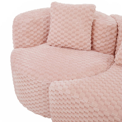 Modular Sectional Sofa 137.8" Boneless Sofa Couch Soft Plush Upholstered Couch for Living Room