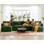 Canapé modulaire en U 6 pièces modulaire en forme de U 6 pièces avec pouf-chenille amovible - vert-1623123504
