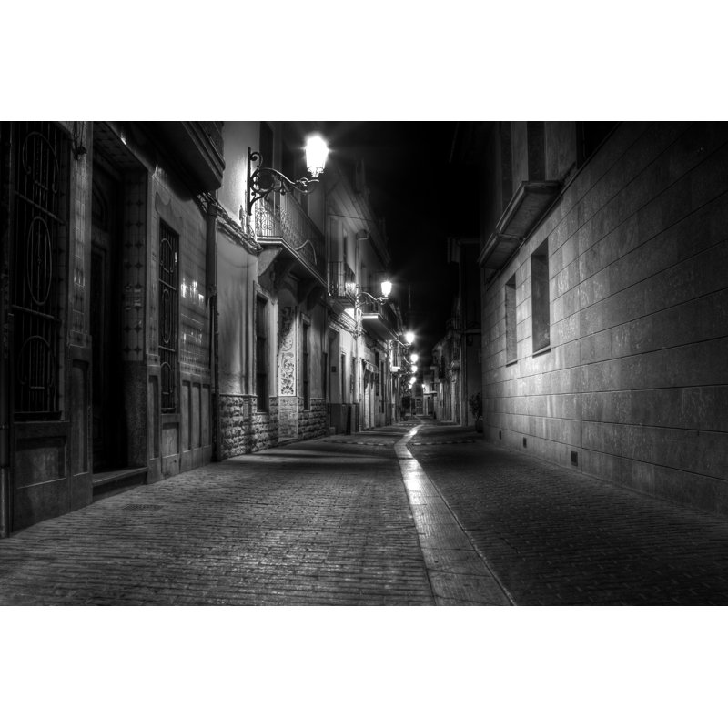 Dark Alleyway Between Buildings by Robwilson39 - Wrapped Canvas Print, 30cm H x 20cm W