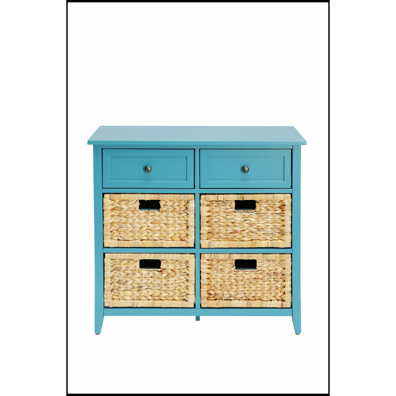 Armoire-console à finition sarcelle Flavius avec rangement spacieux et design intemporel pour les maisons modernes, Sarcelle