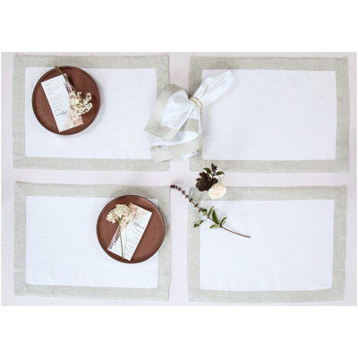 Festive Edge - 100% Pure Linen Placemats