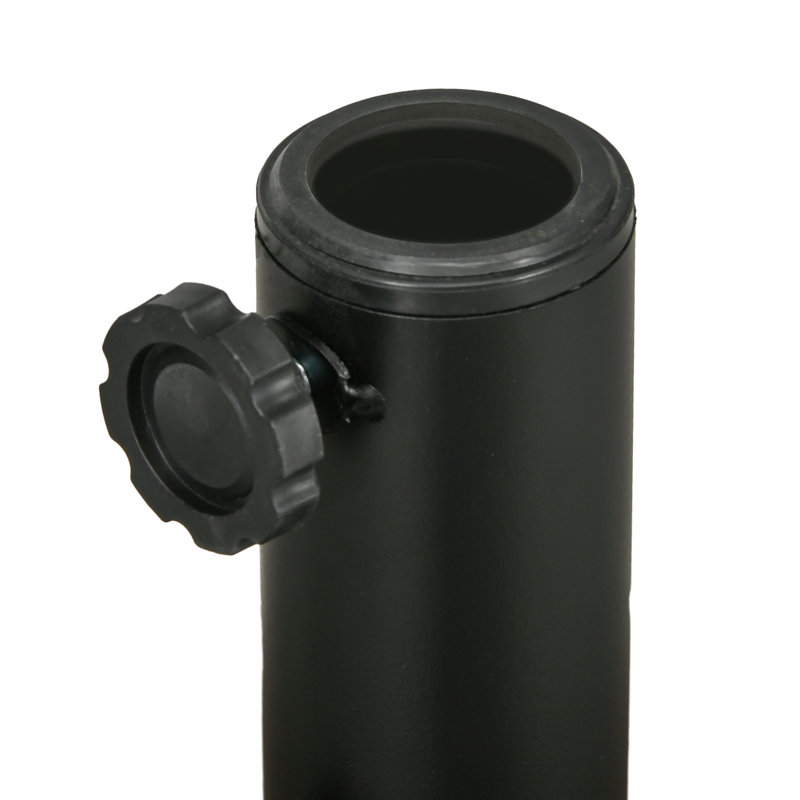 Base de parasol robuste de 64 lb - pour l'extérieur, remplissable, s'adapte à un poteau de 1,5 po ou 2 po, avec un abat-jour brun et une finition